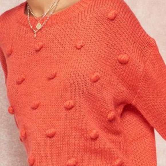 Three Cheers Pom-Pom Knit Loose-Fit Sweater - Picture 7 of 8